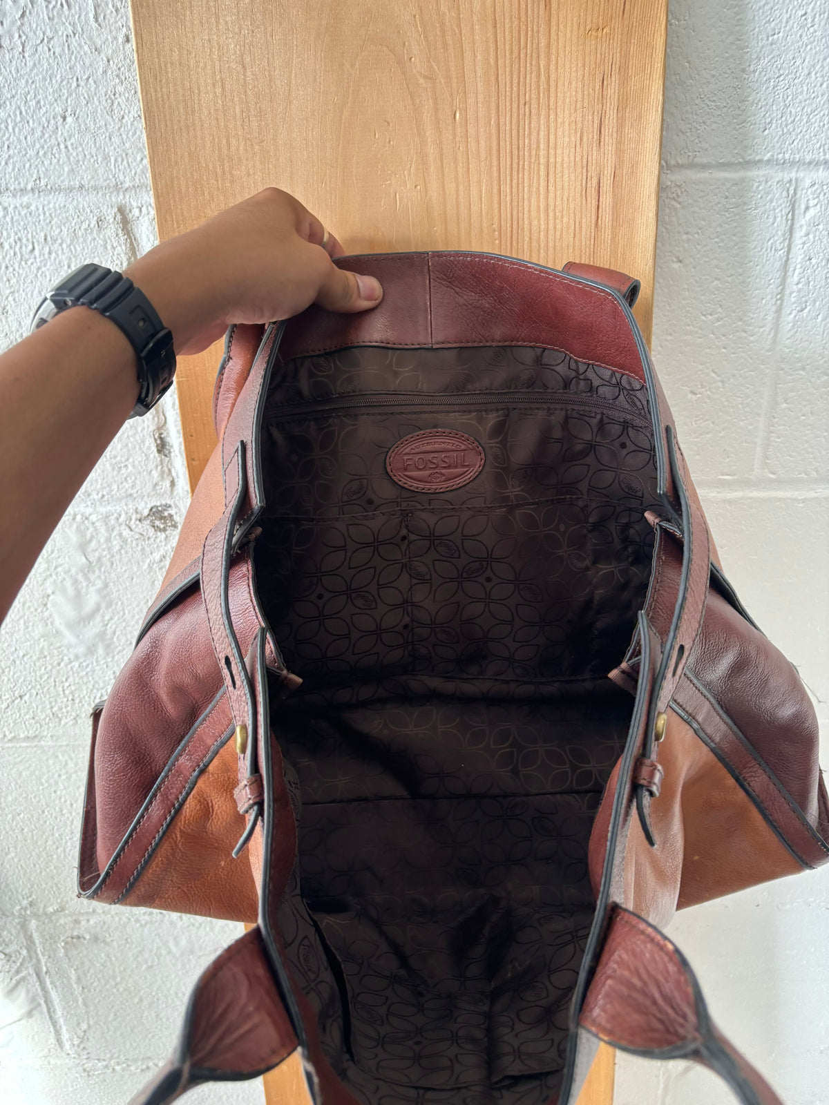 Vtg Fossil Weekender Bag