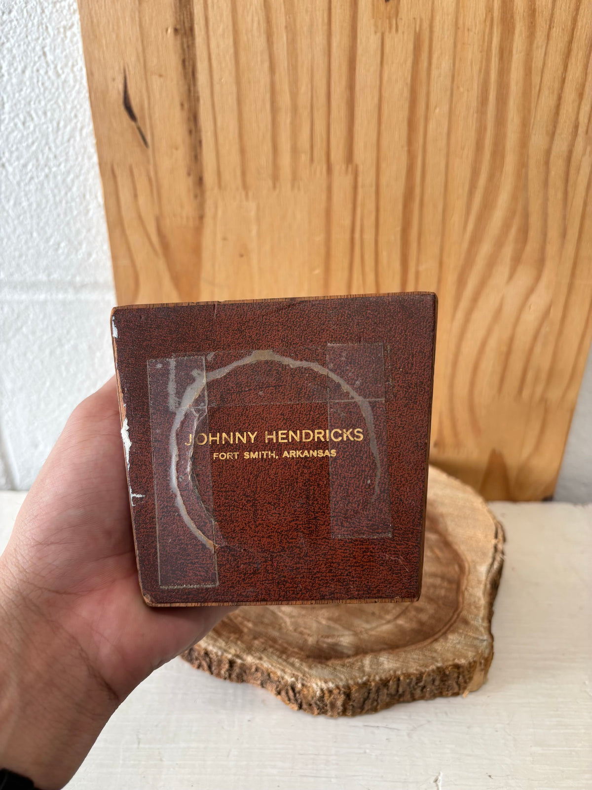 Vtg Wooden ‘A’ Bookend