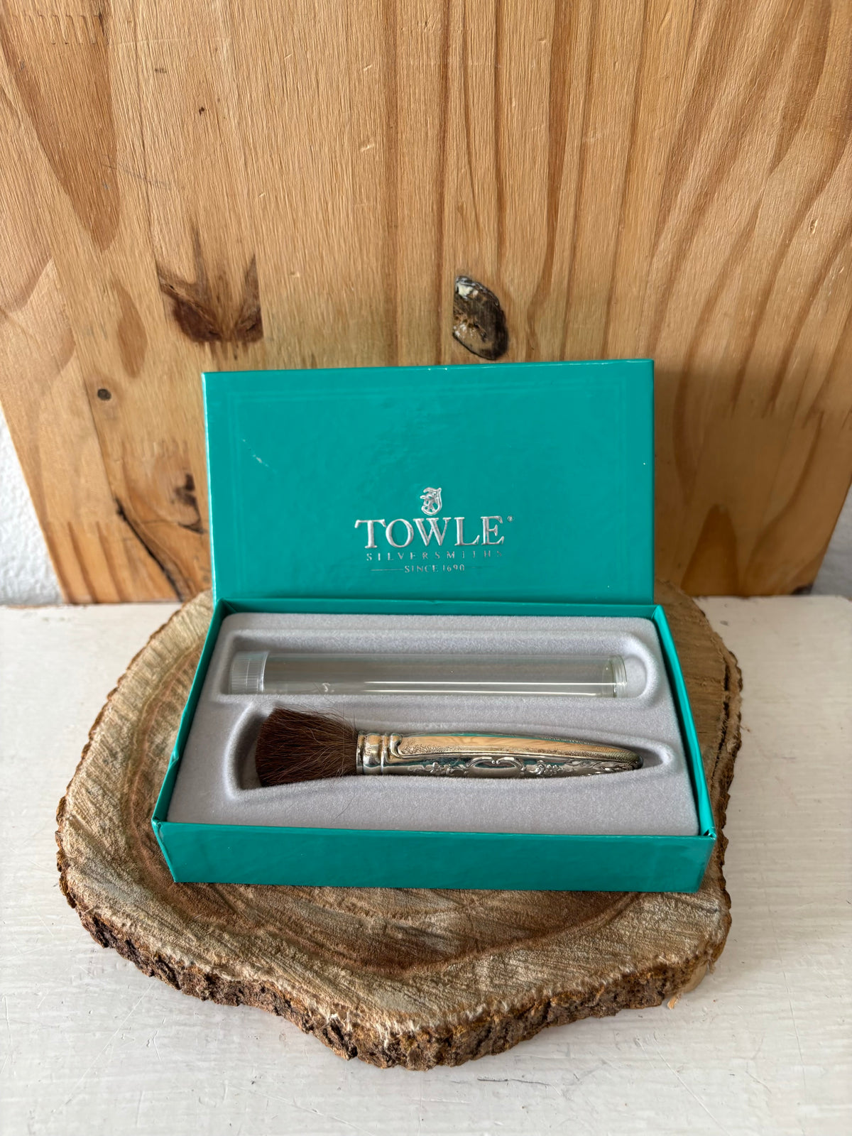 Vtg Towle Silver Cosmetic Brush