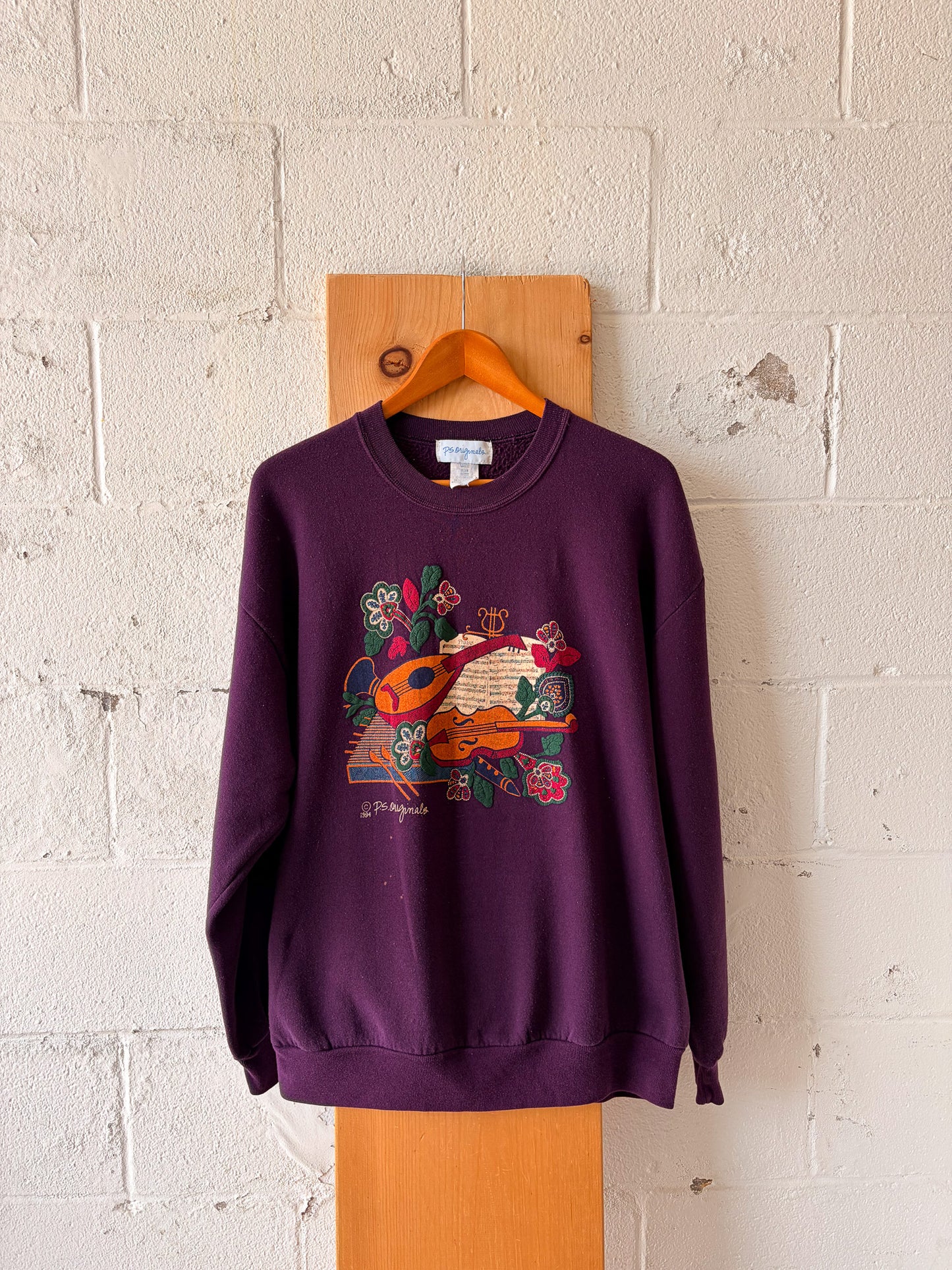 Vtg Plum Music Crewneck : L