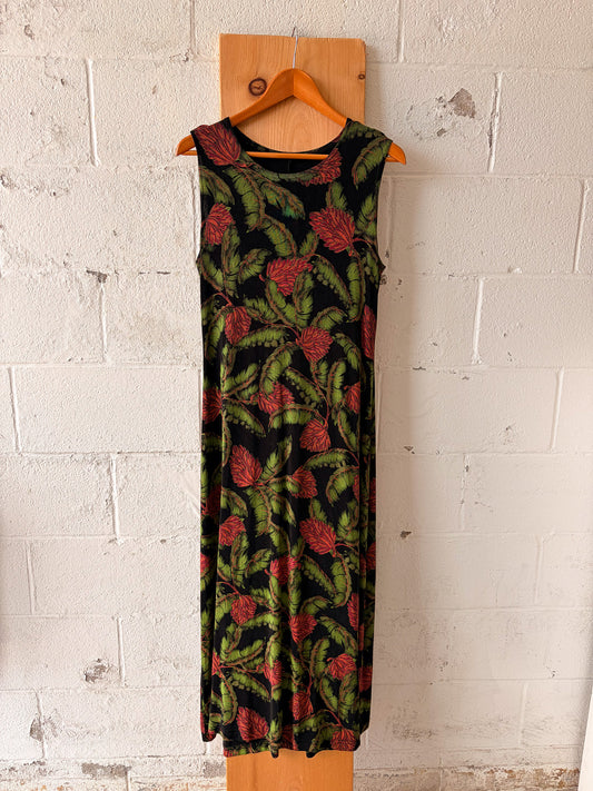 Tropical Patterned Maxi Dress : M/L