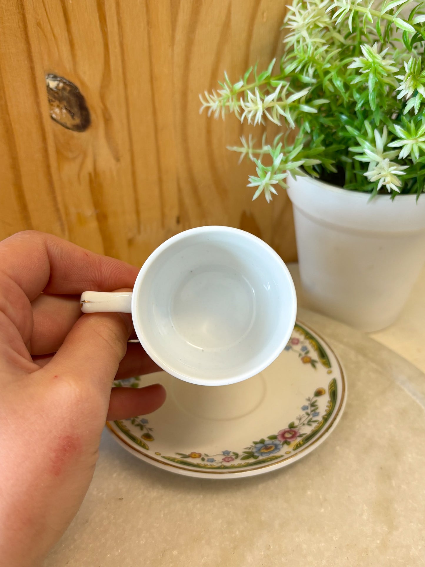 Vtg Delicate Little Floral Teacup & Saucer (Local Pick Up Only)