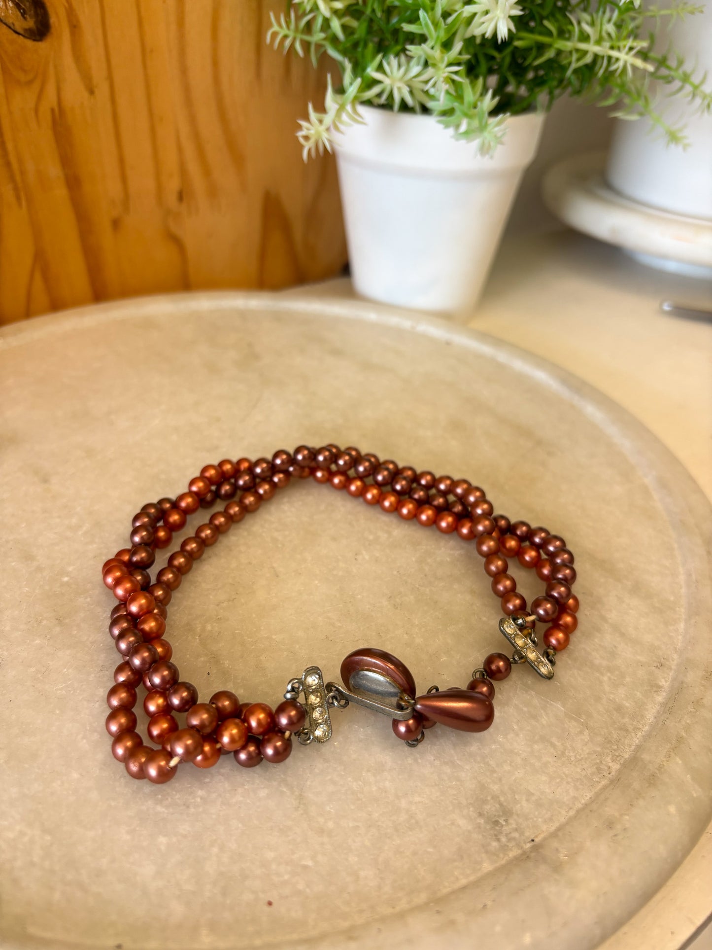 Vtg Layered Beaded Choker