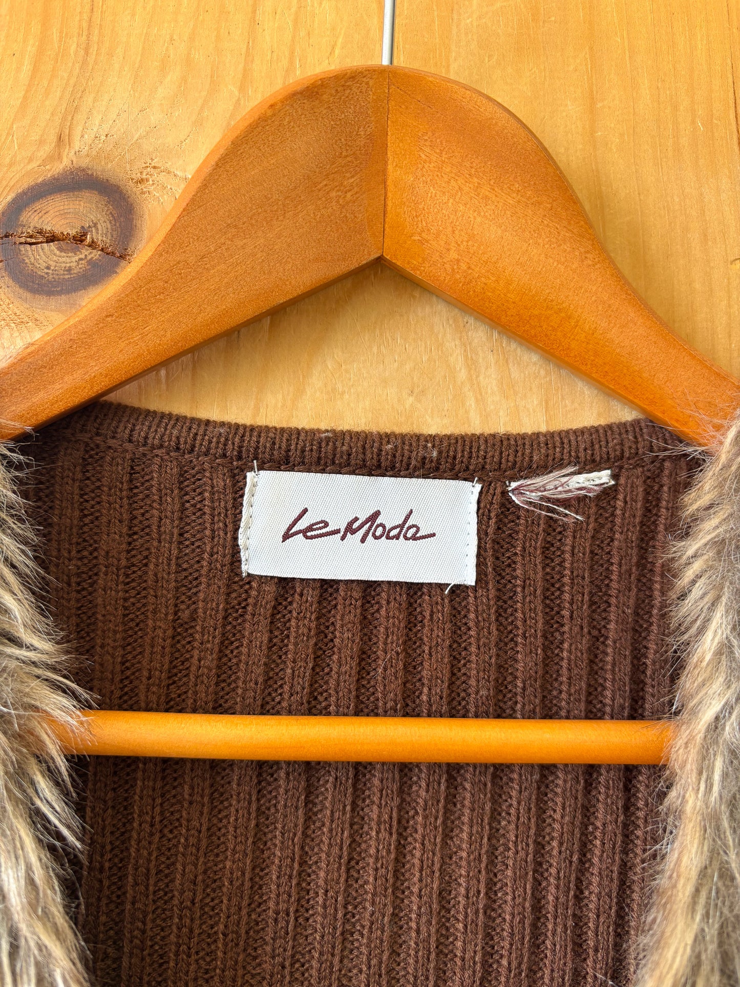 Faux Fur Sweater Vest : M/L