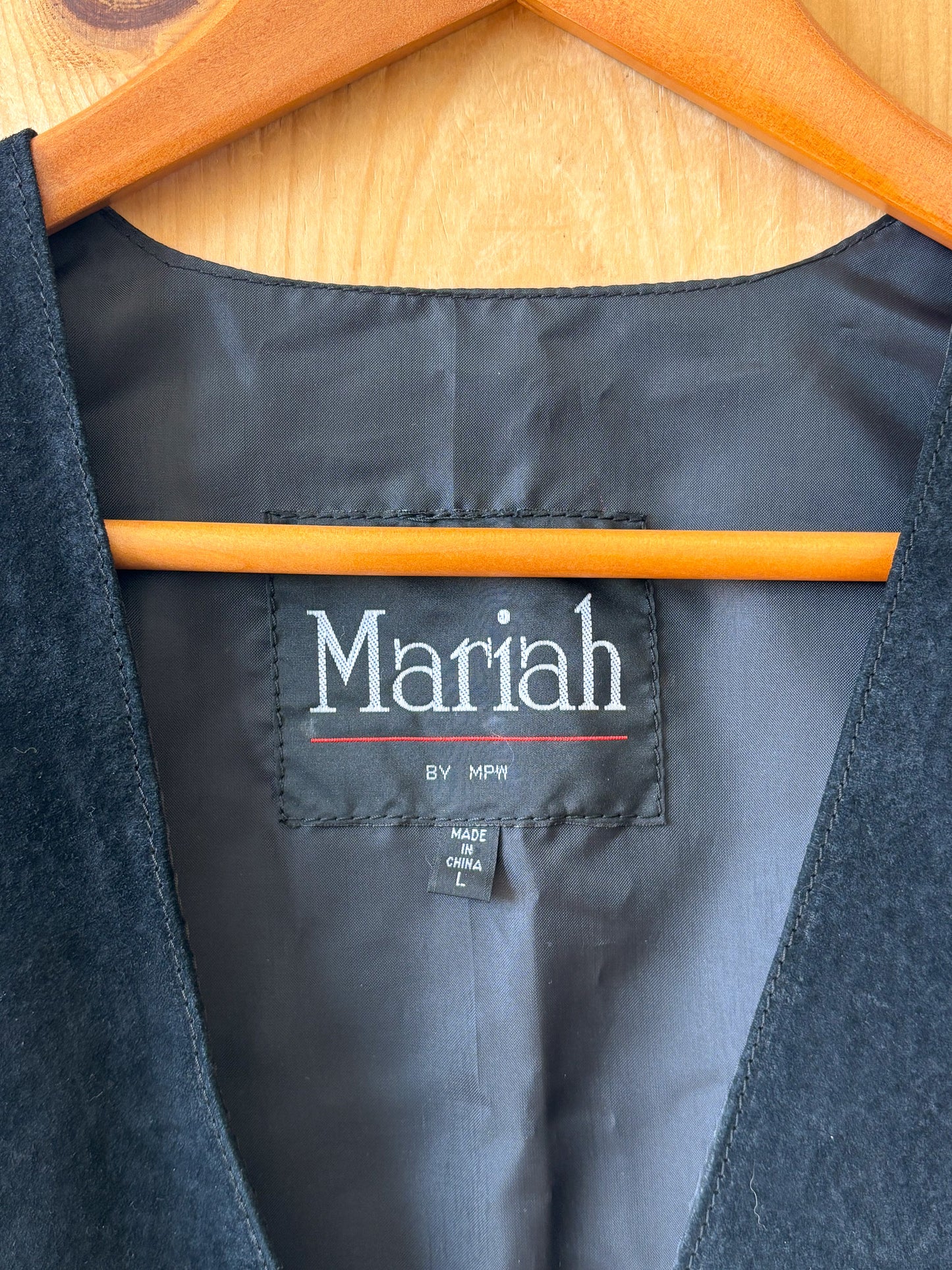 Black Suede Vest : L