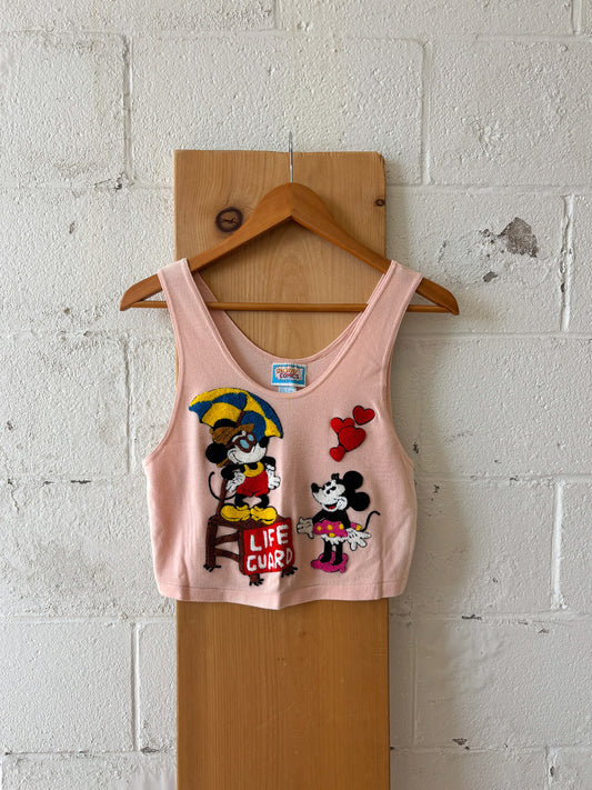 Vtg Textured Mickey & Mini Tank : M