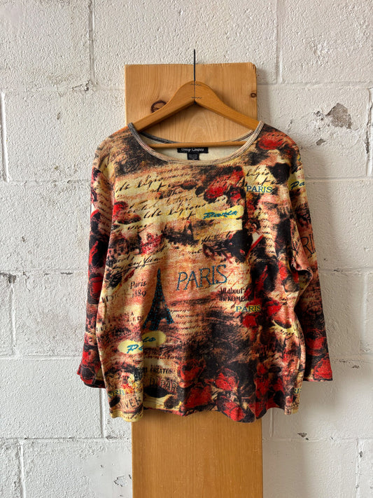 Long Sleeve Paris Top : 1X