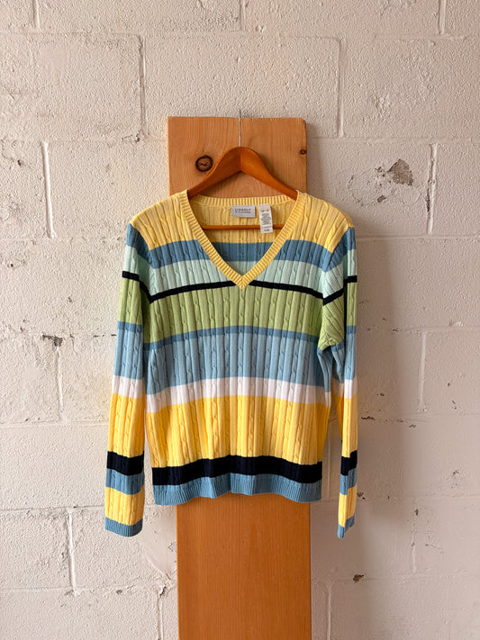 Striped Pastel Sweater : XL
