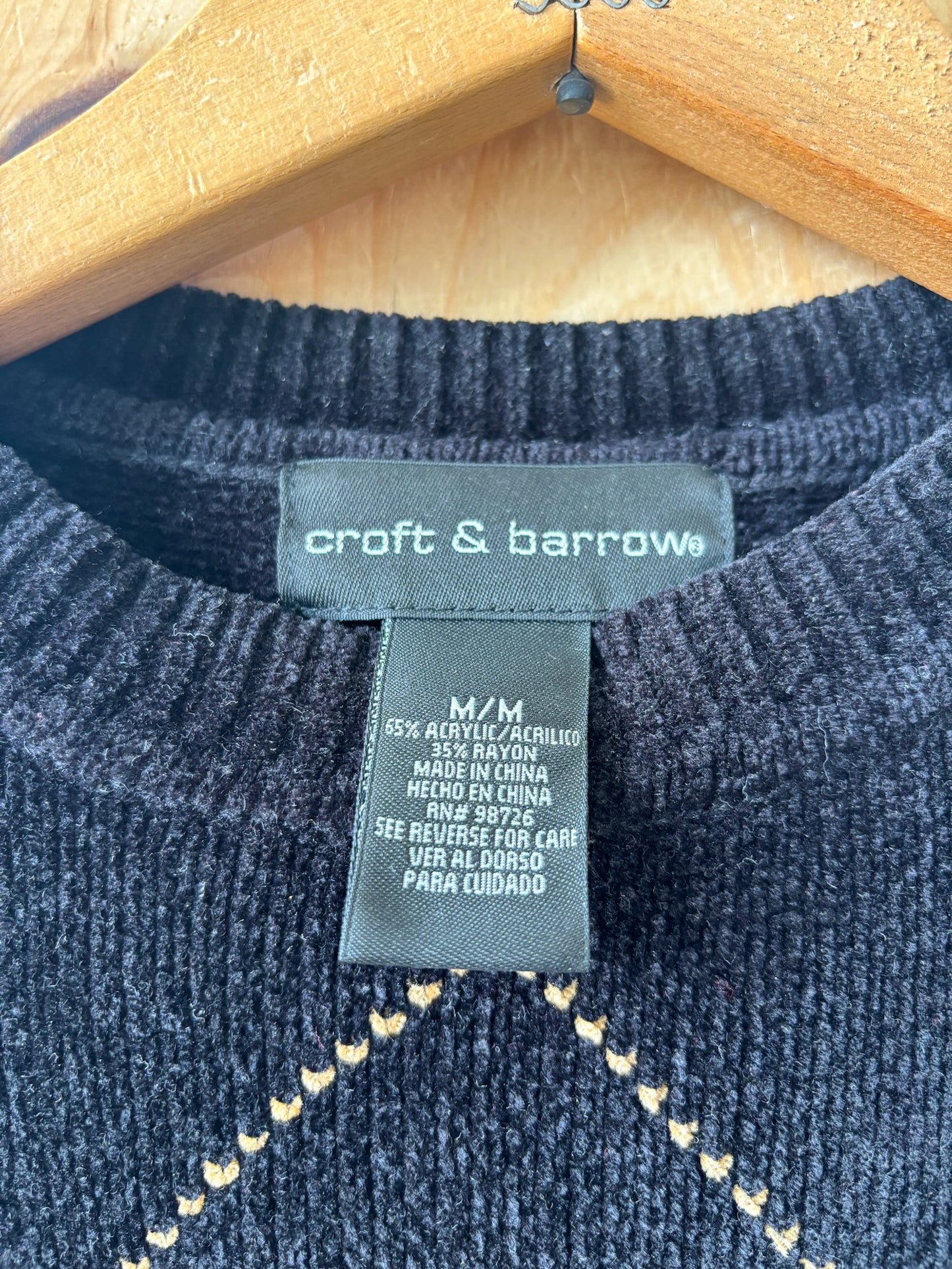 Black Argyle Sweater : M