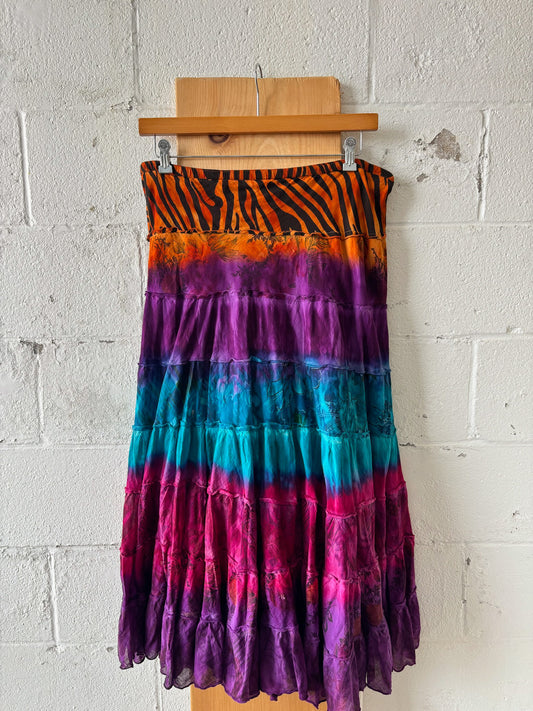 Funky Multicolored Maxi Skirt : M