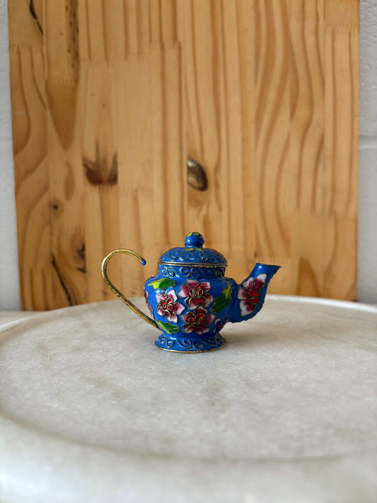 Tiny Blue Tea Pot