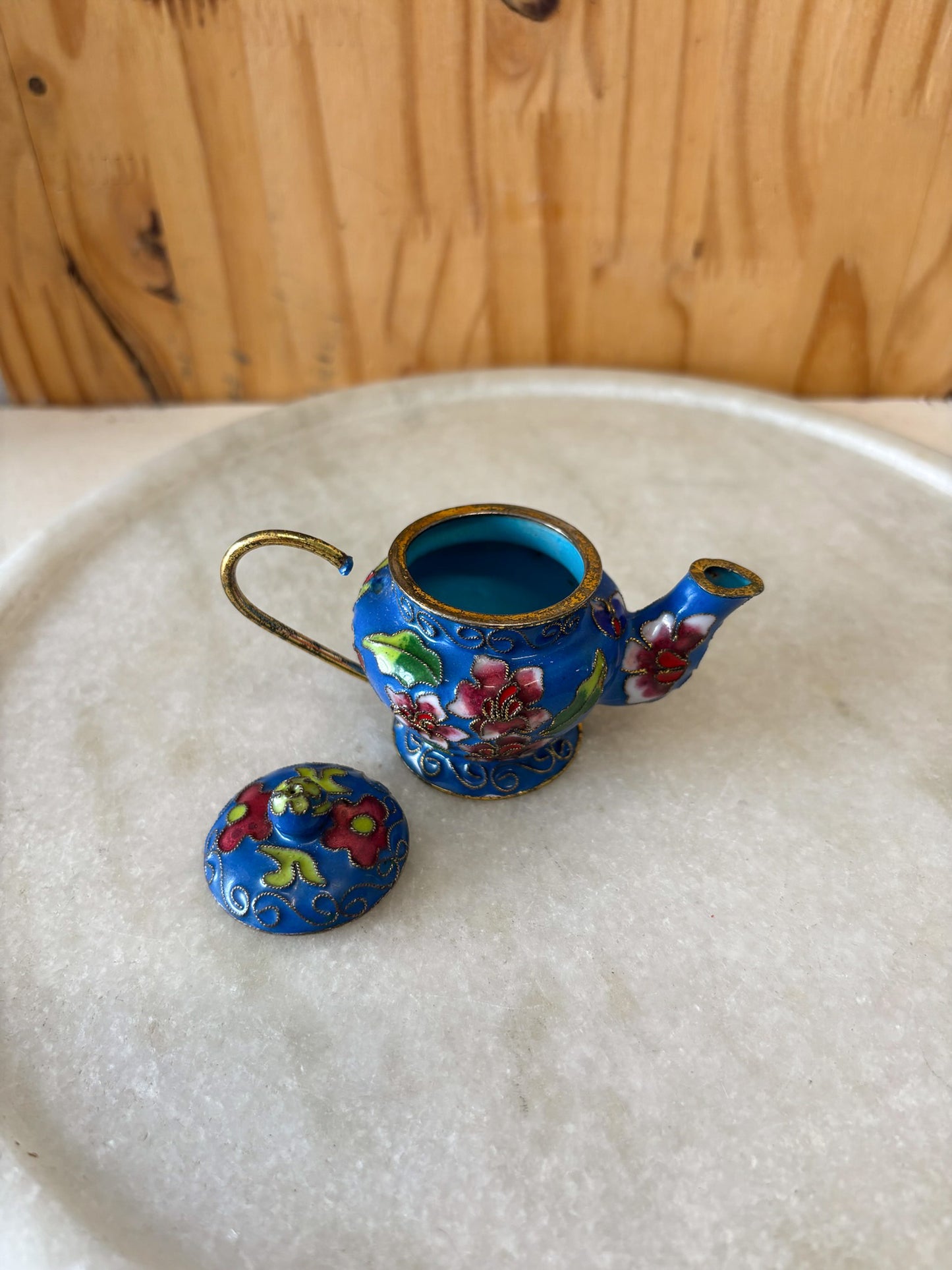 Tiny Blue Tea Pot