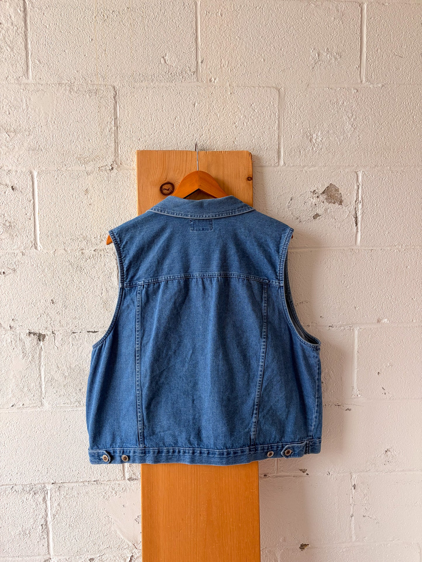 Vtg Denim Vest : 22W