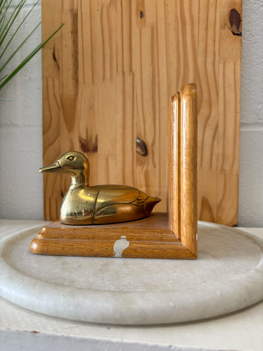 Brass Duck Book End