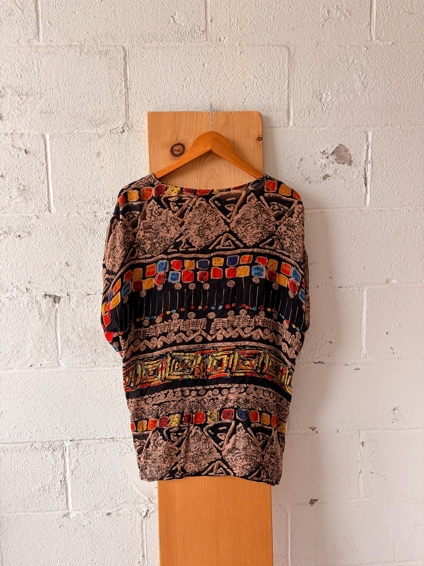 Vtg Abstract Geometric Patterned Set : 2X/3X