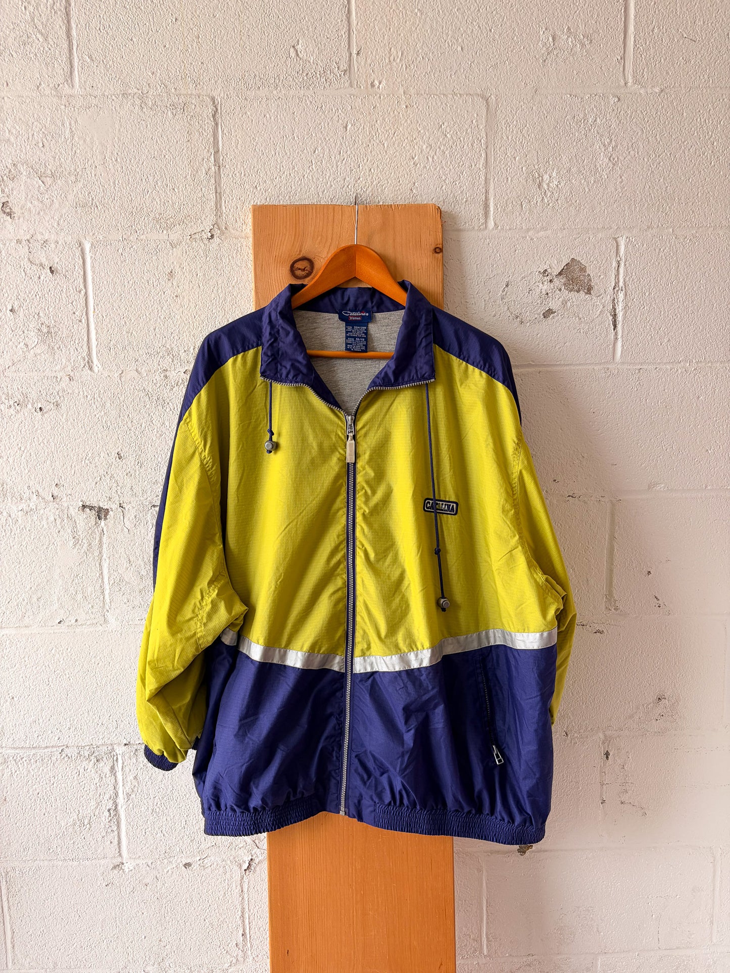 Vtg Catalina Green & Blue Windbreaker : 26W/28W