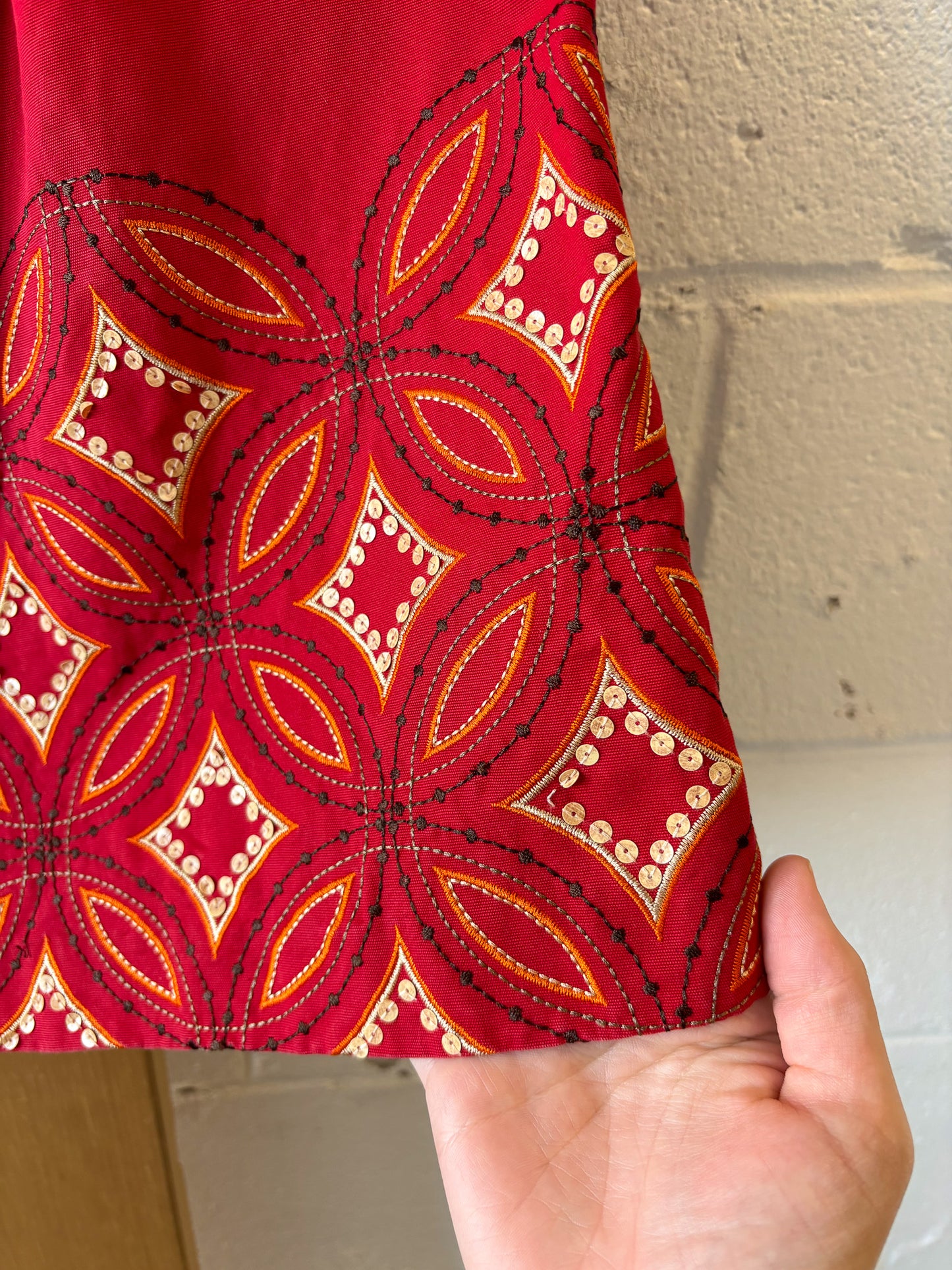 Embellished Red Skirt : 12