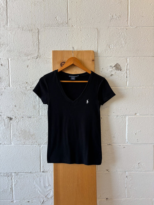 Ralph Lauren Black Tee : S/M