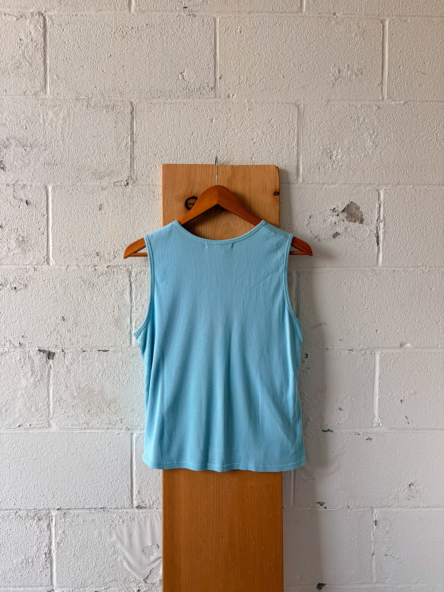 Baby Blue Beaded Tank : XL