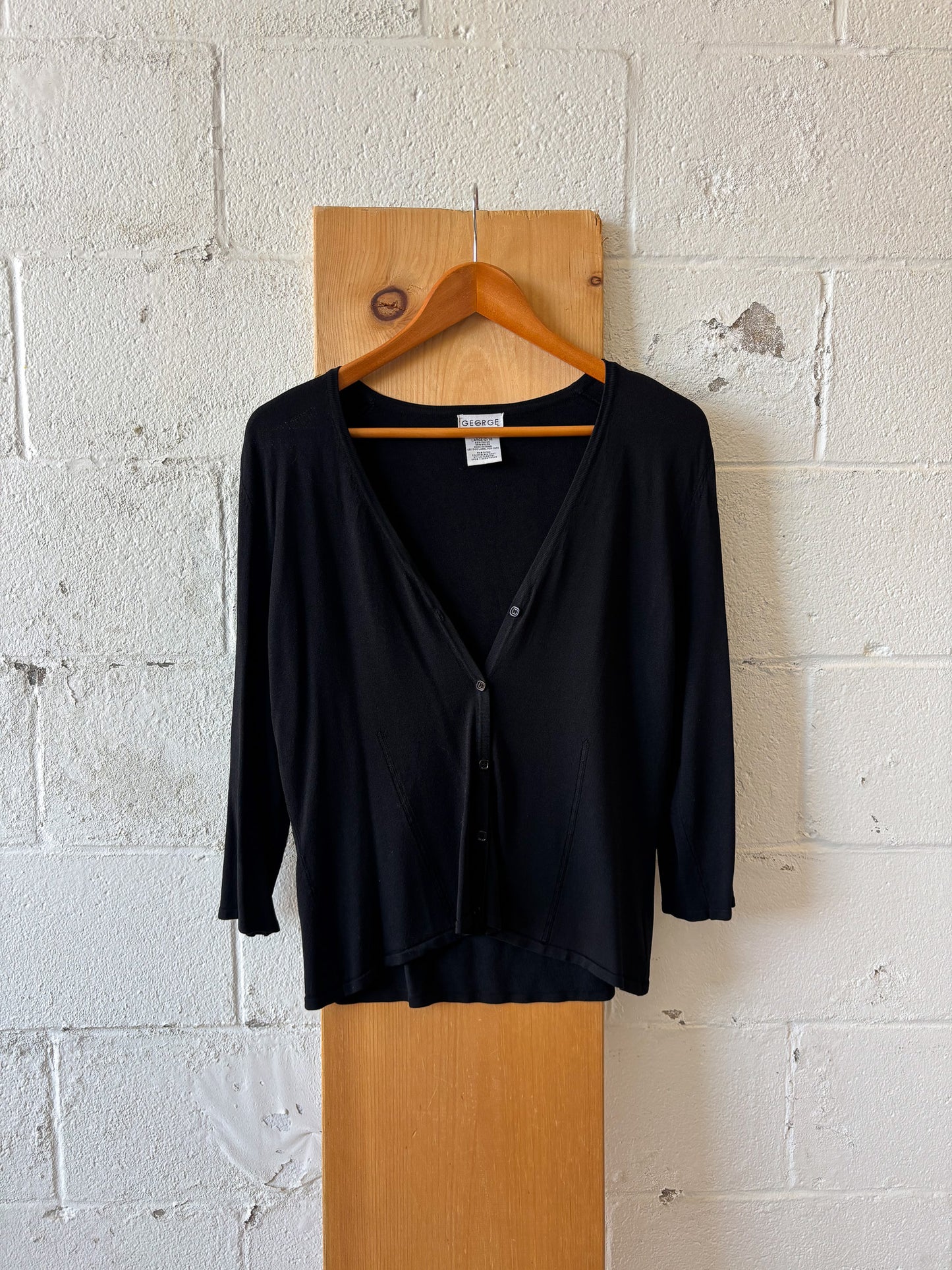 Classic Black Cardigan : L