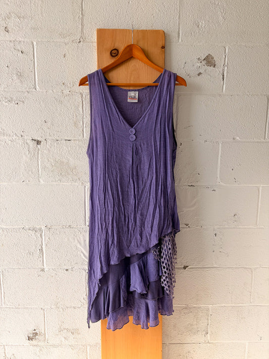 Asymmetrical Layered Ruffled Set : L/XL