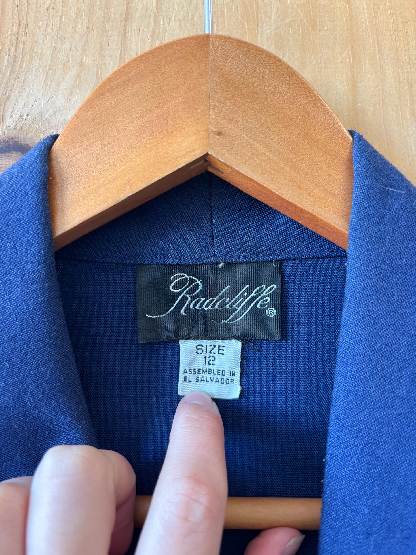 Vtg Navy Blazer : 12