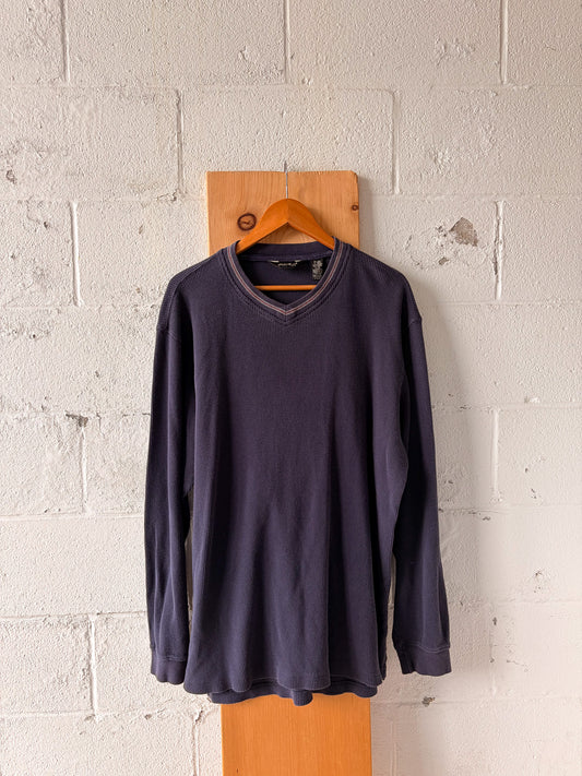 Vtg Eddie Bauer Navy Thermal : L