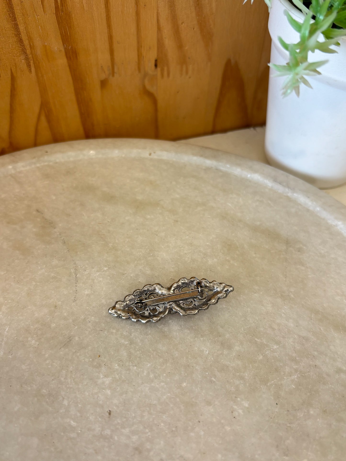 Silver Rose Pin