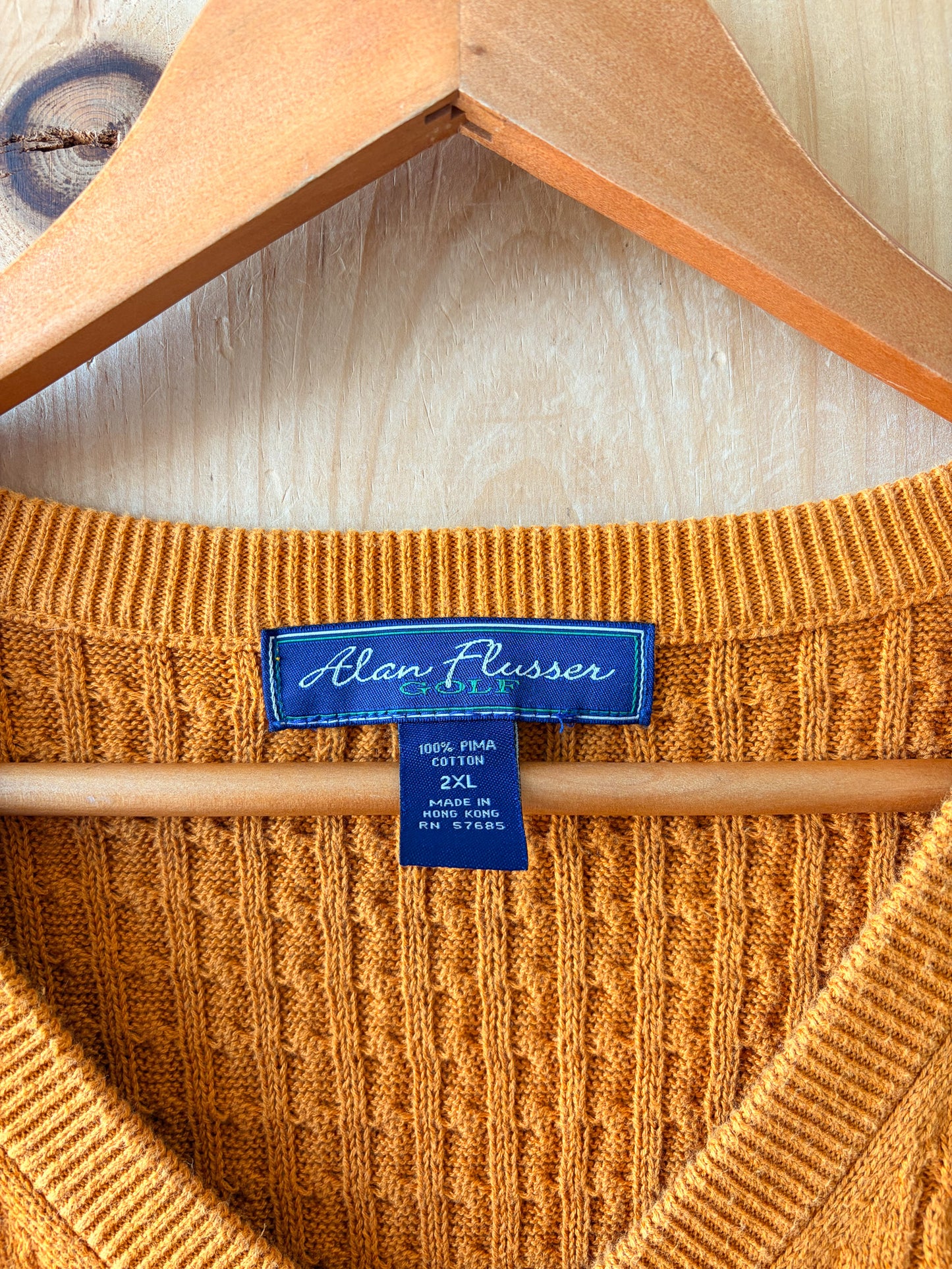 Mustard Sweater Vest : 2XL