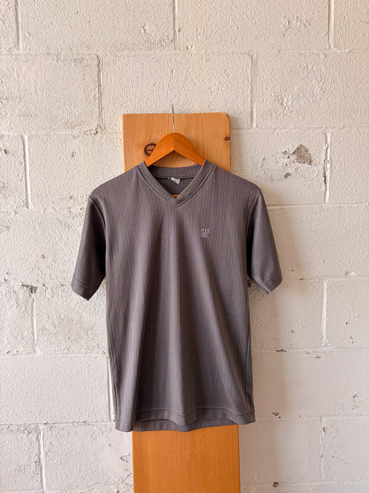 Vtg Striped Gray Gap Tee : Youth M