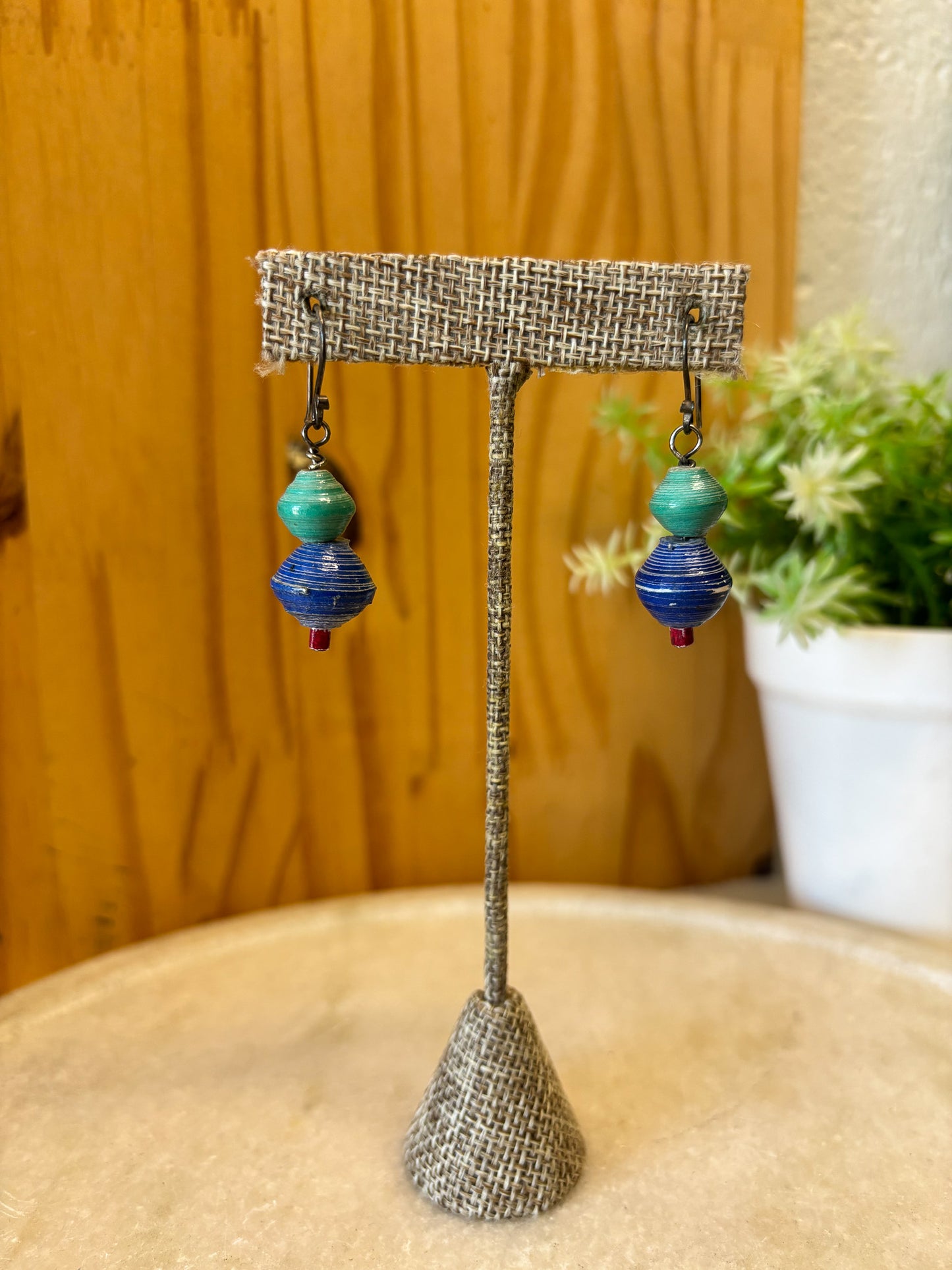 Two Tone Blue Earrings