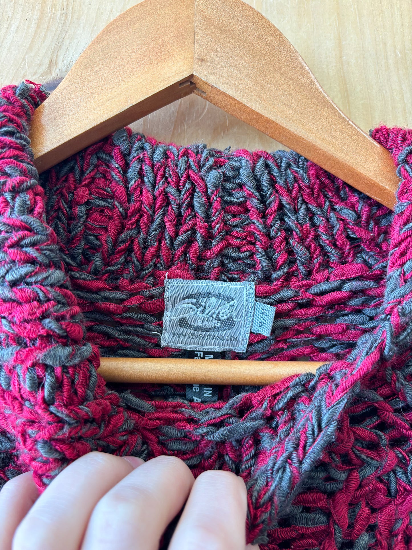 Red & Brown Woven Sweater : S/M