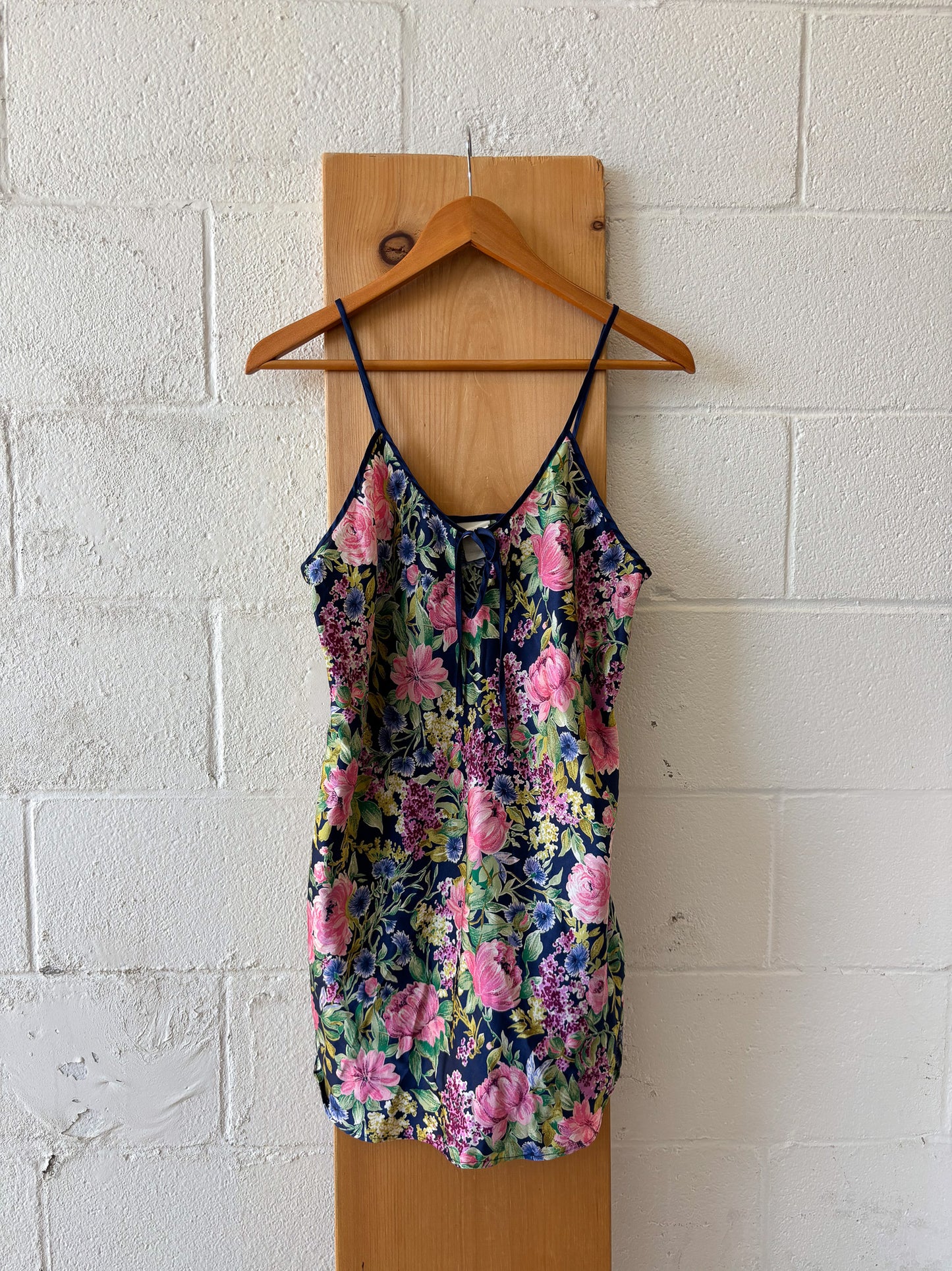 Vtg Floral Slip Dress : S