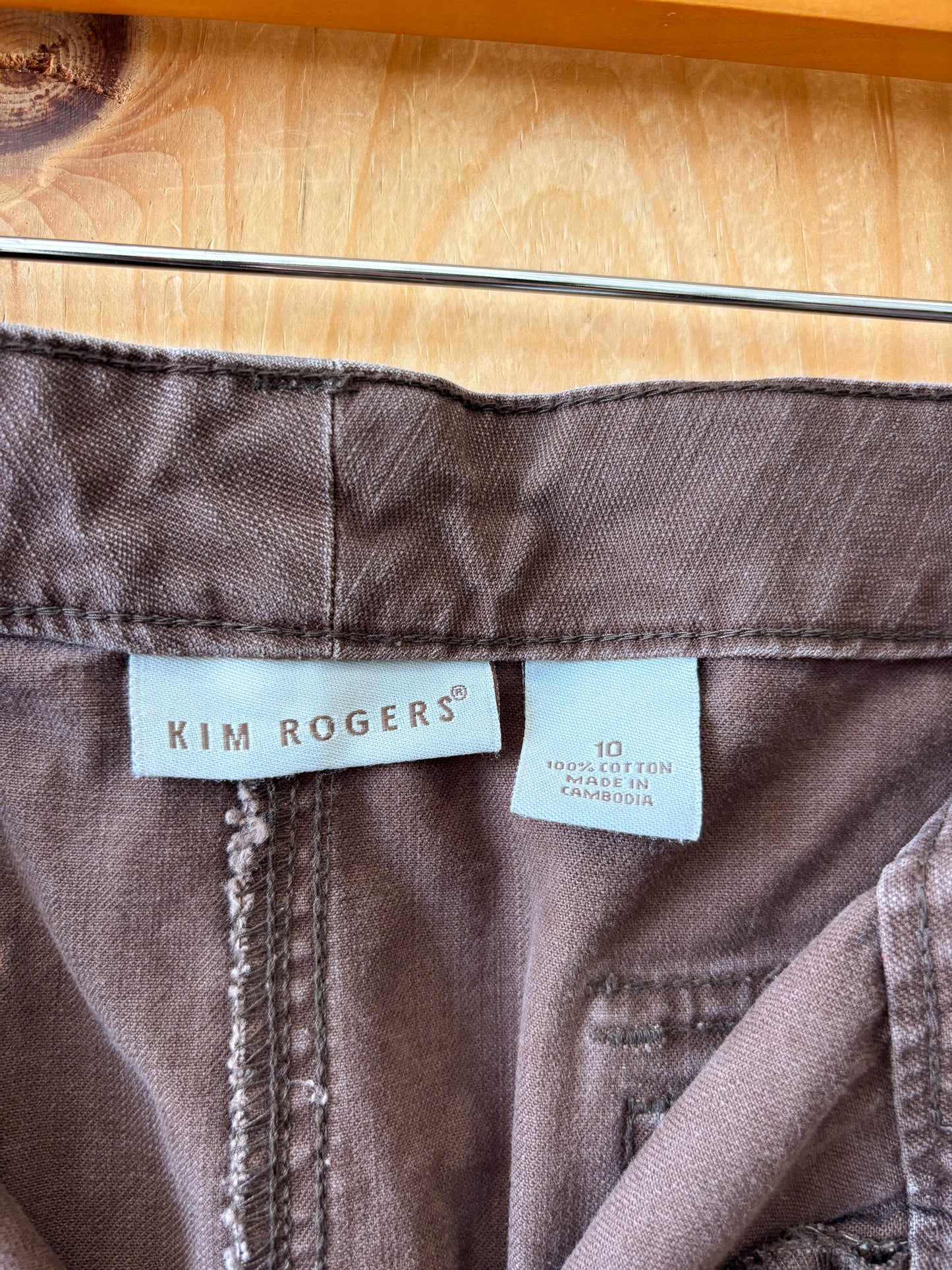 Brown Denim Midi Skirt : 10