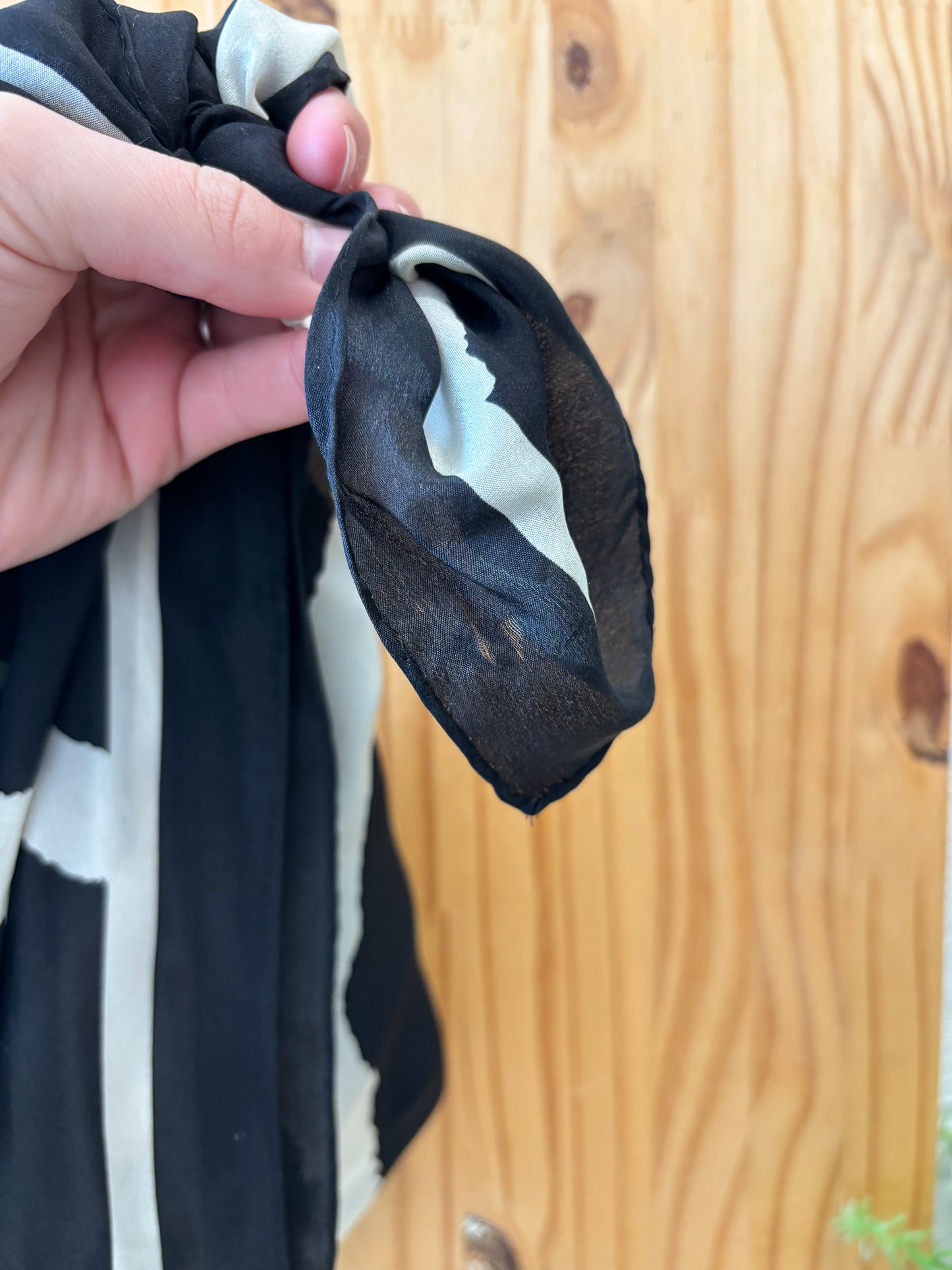 Black & White Silk Scarf