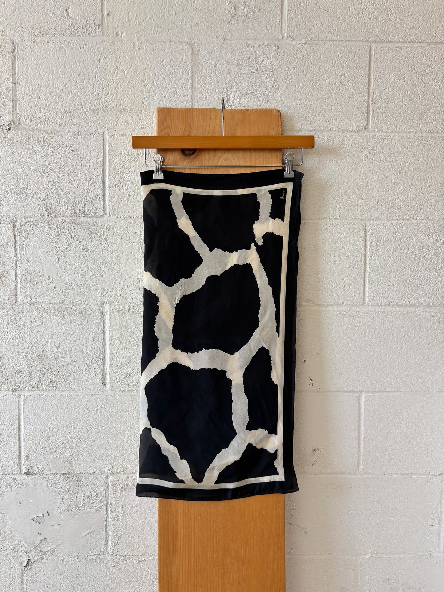 Black & White Silk Scarf