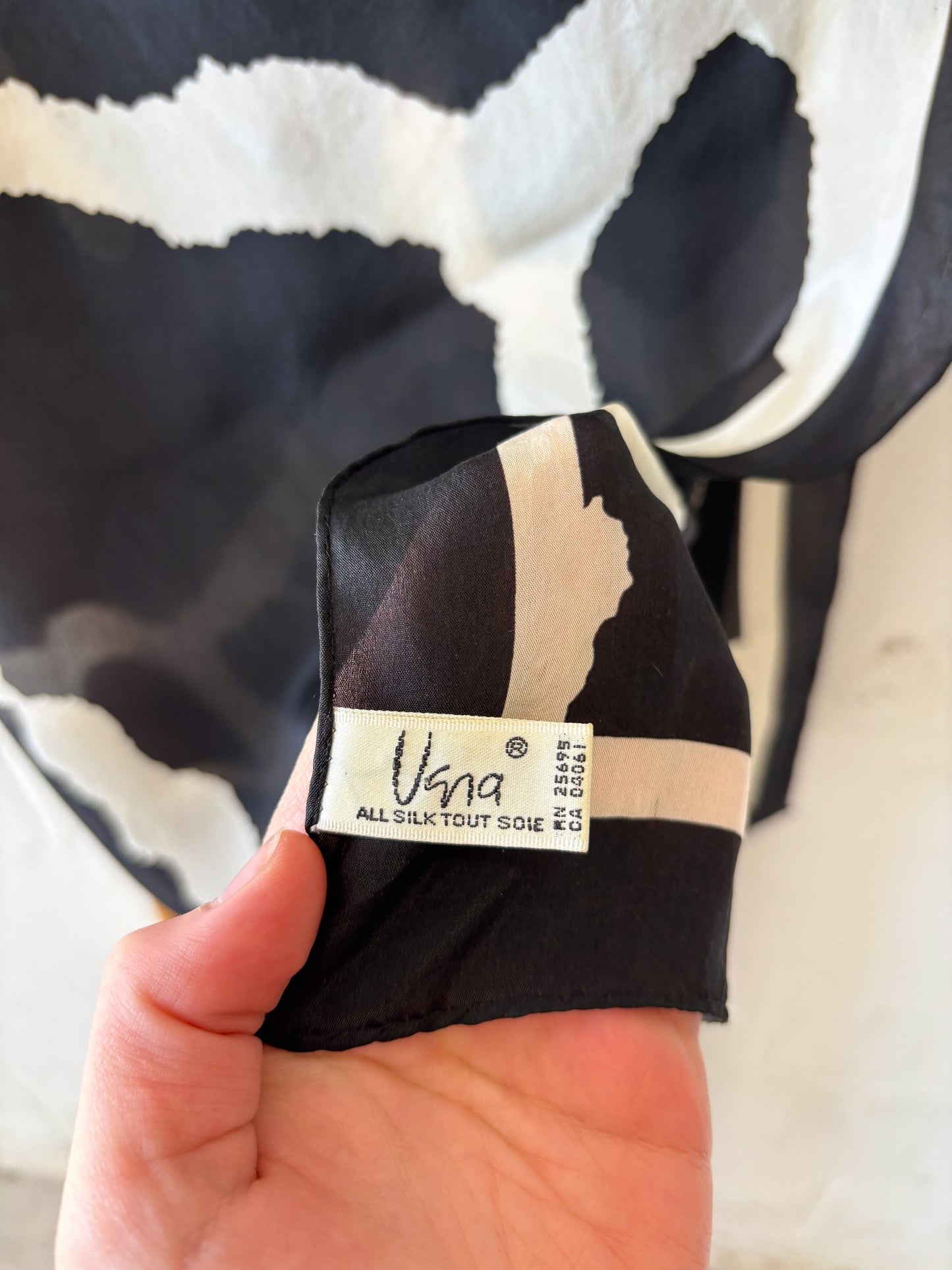 Black & White Silk Scarf