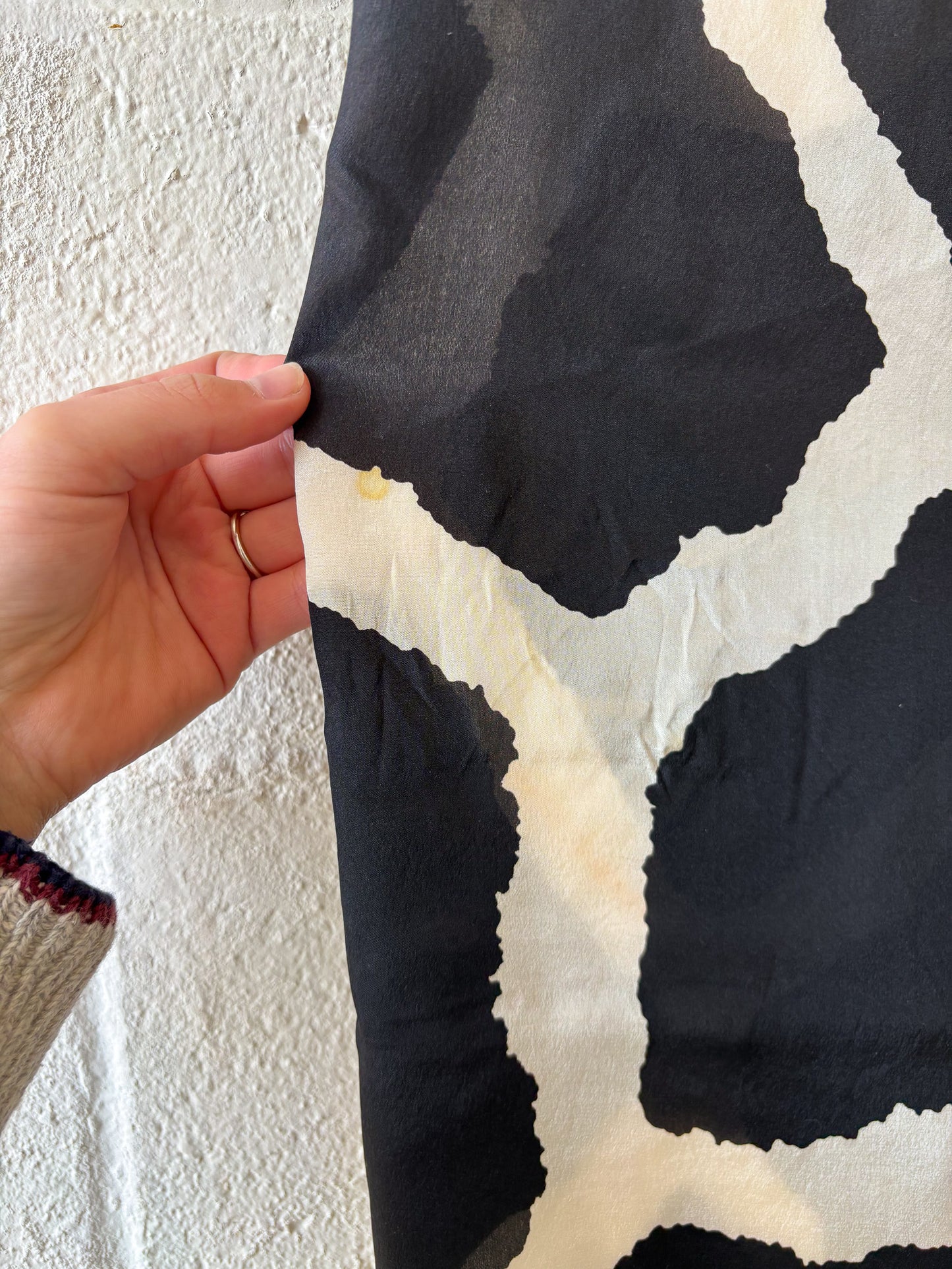 Black & White Silk Scarf