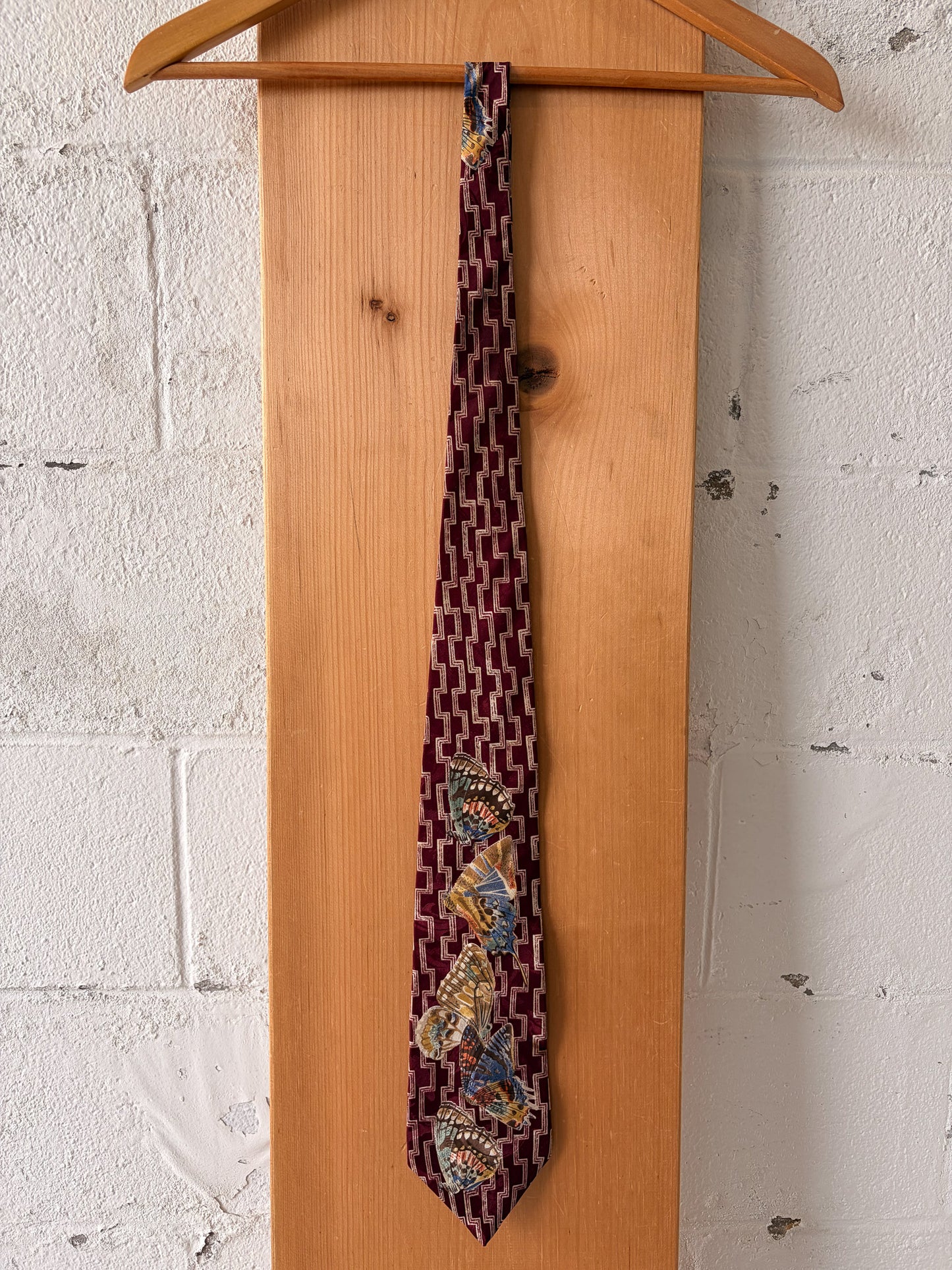 Vtg Silk Butterfly Tie