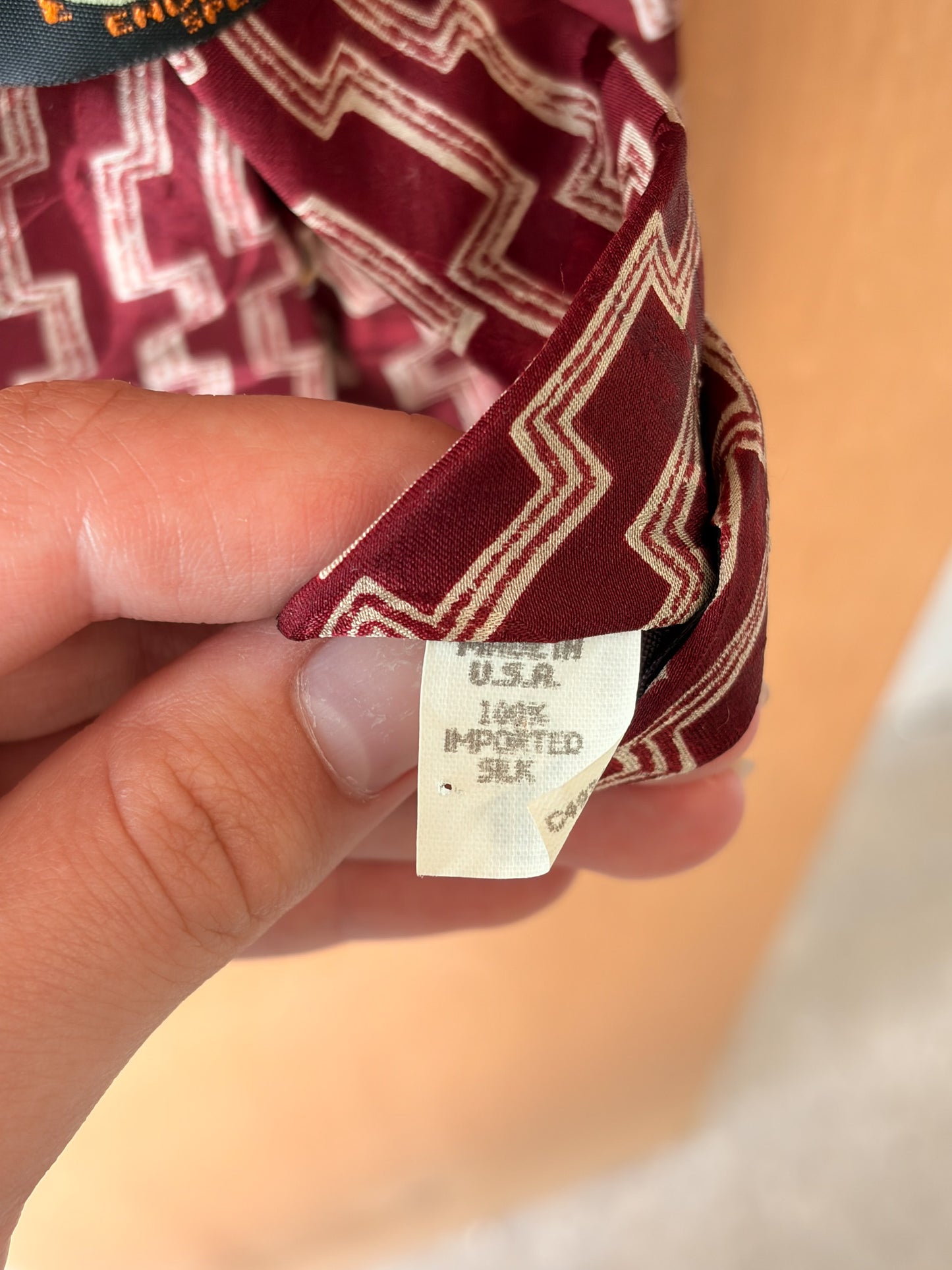 Vtg Silk Butterfly Tie