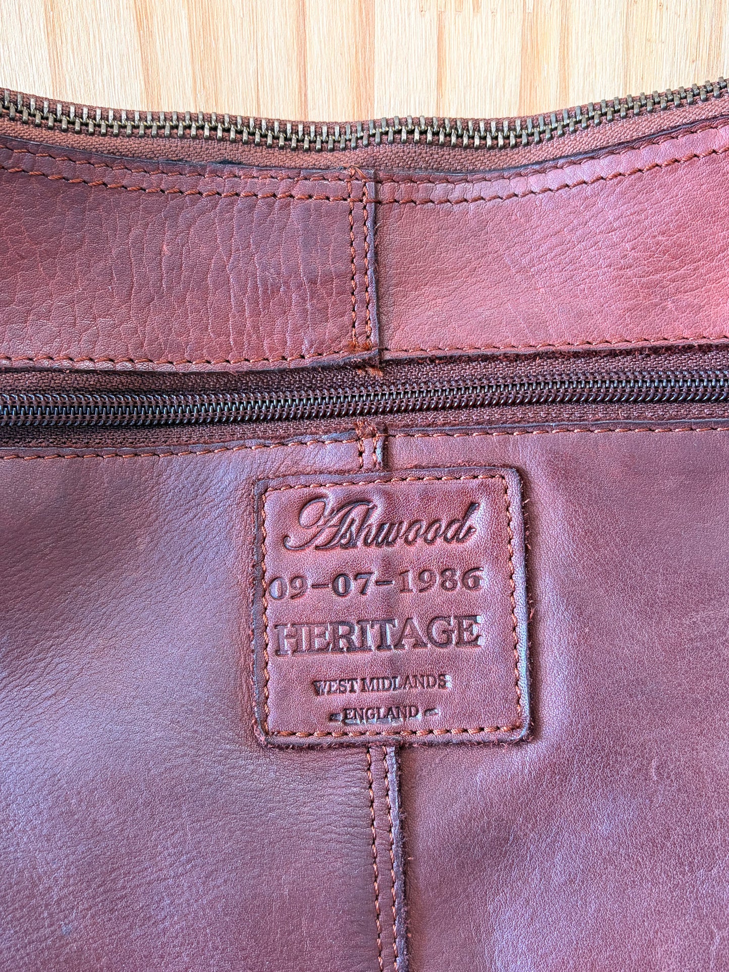 Ashwood Woven Brown Leather Purse
