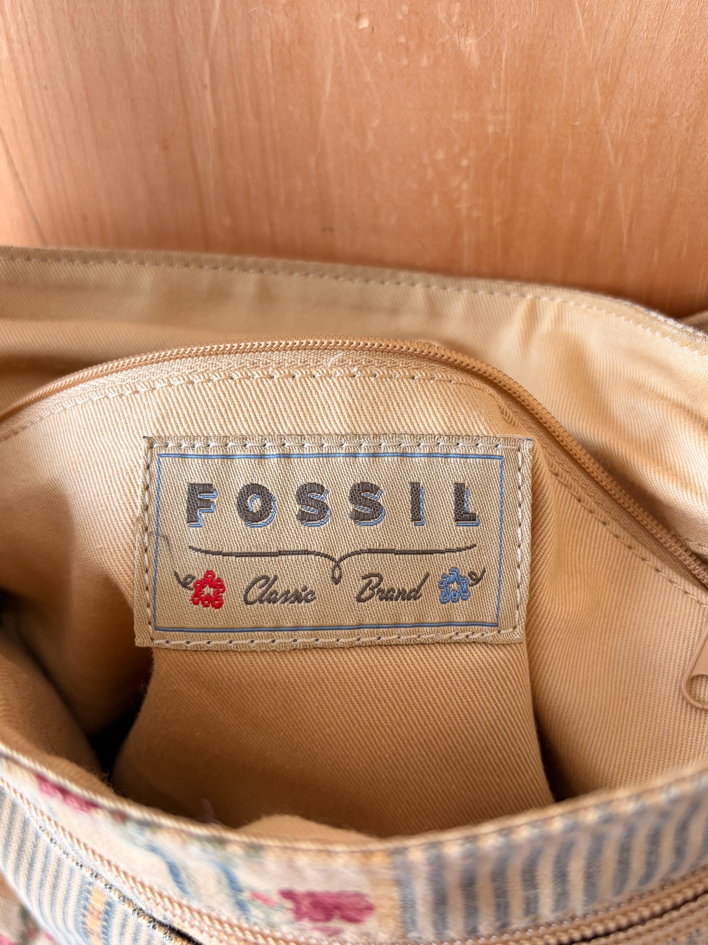Fossil Amelia Canvas Floral Purse