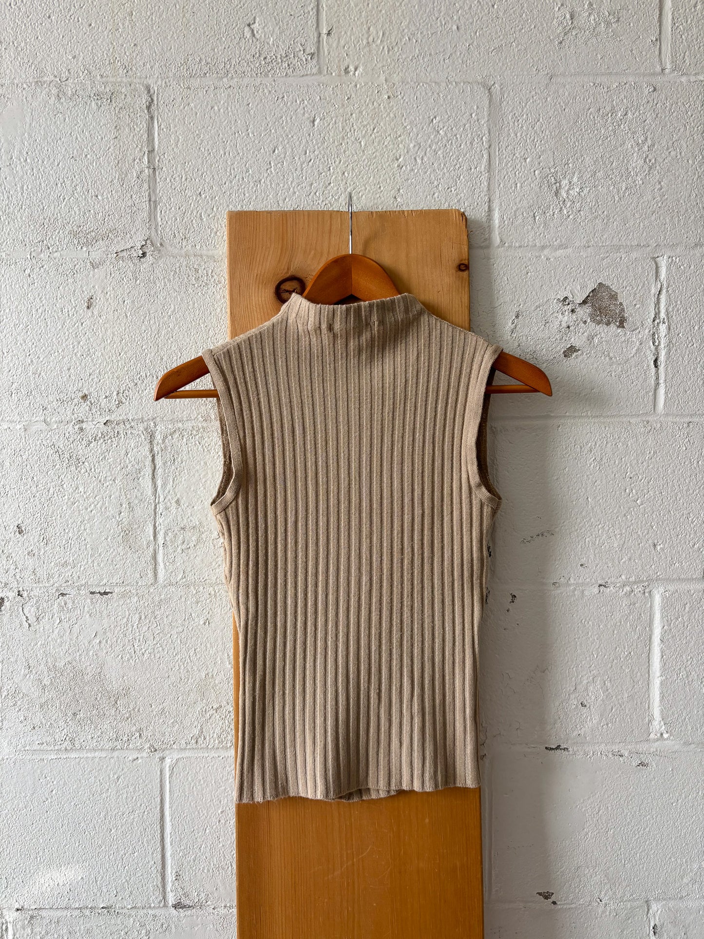 Neutral Mock Neck Tank : S