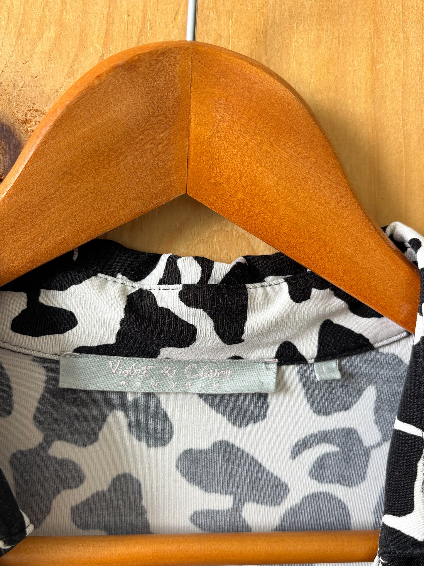 Black & White Print Top : L