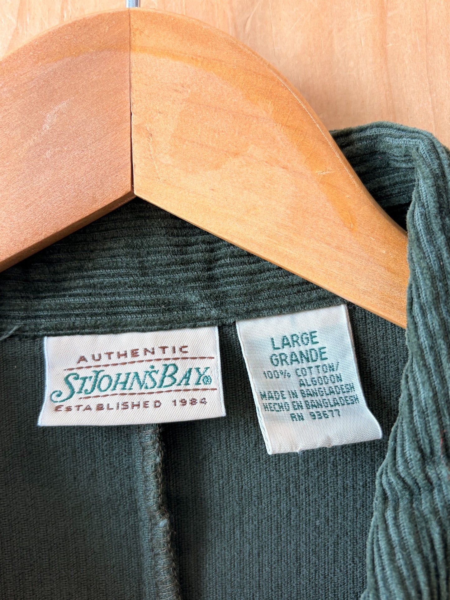 Green Corduroy Zip Up : L