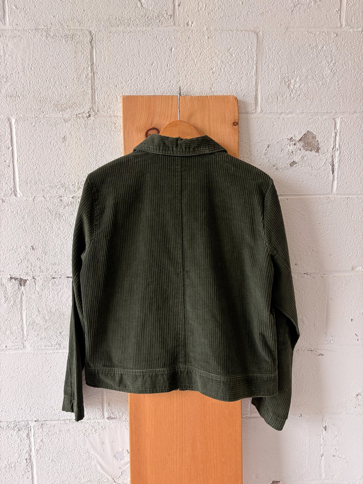 Green Corduroy Zip Up : L