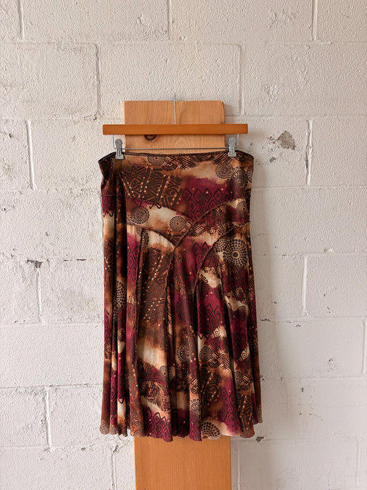 Boho Midi Skirt : L
