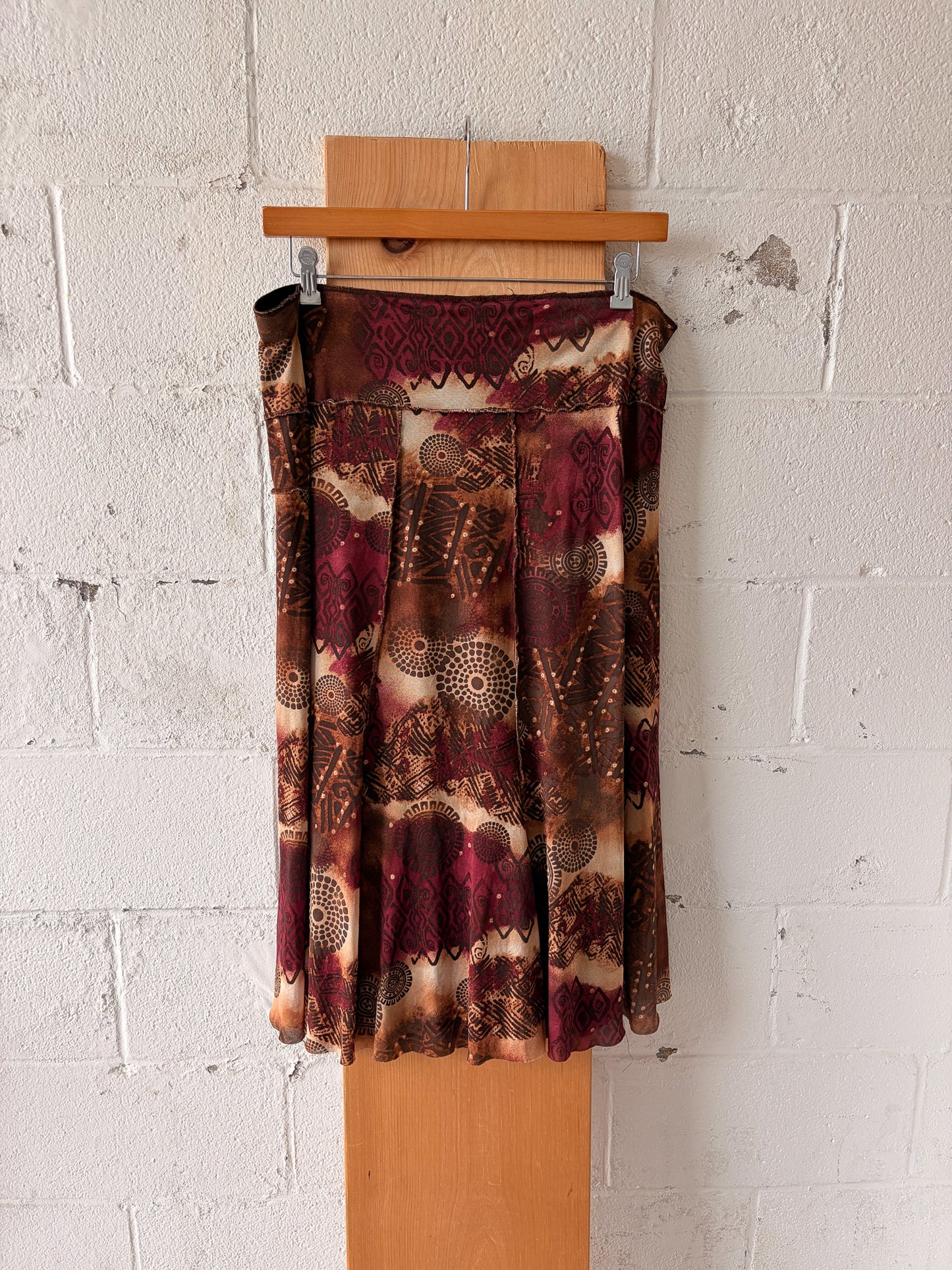 Boho Midi Skirt : L