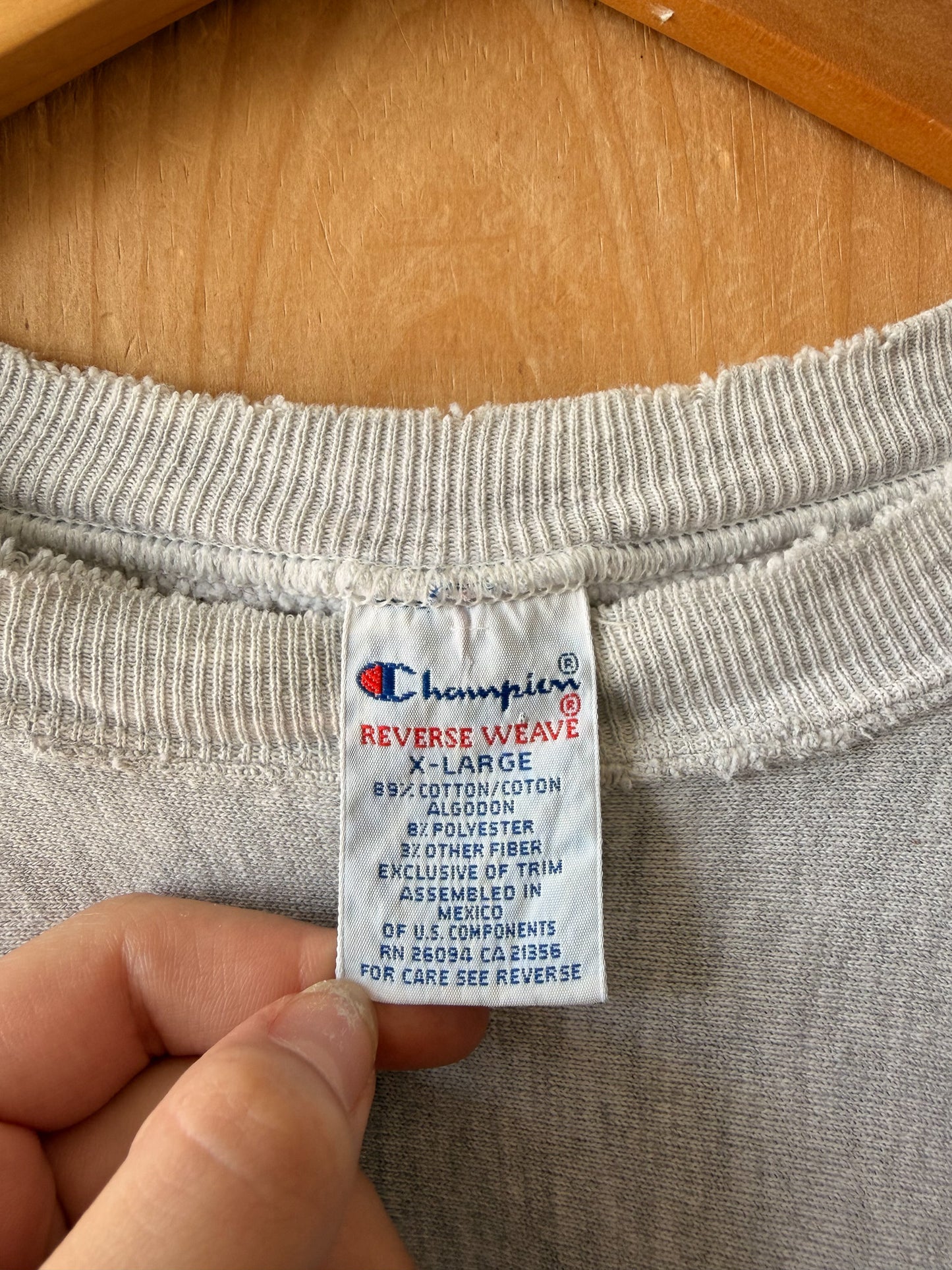 Vtg Champion Distressed Arkansas Crew : XL