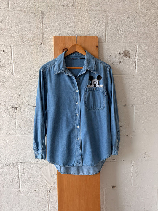 Mickey Denim Button Up : L